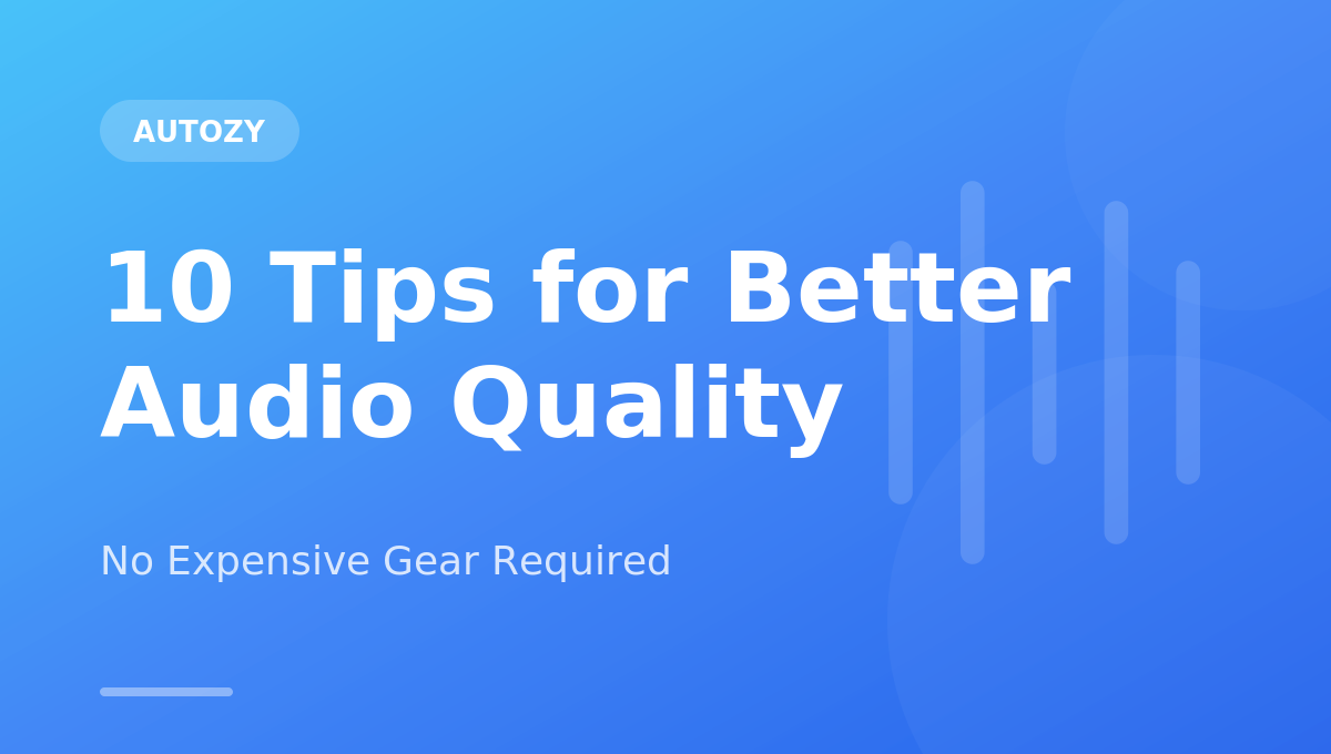 10 Tips for Better Podcast Audio Quality (No Expensive Gear Required ...